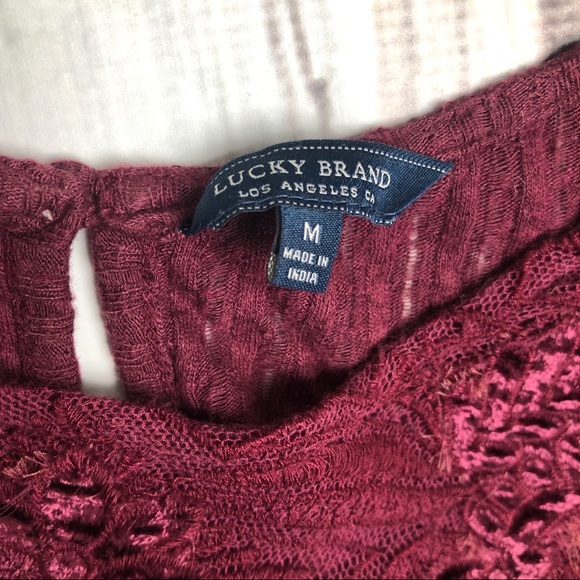 Lucky Brand top with lace detailing - Picture 3 of 4